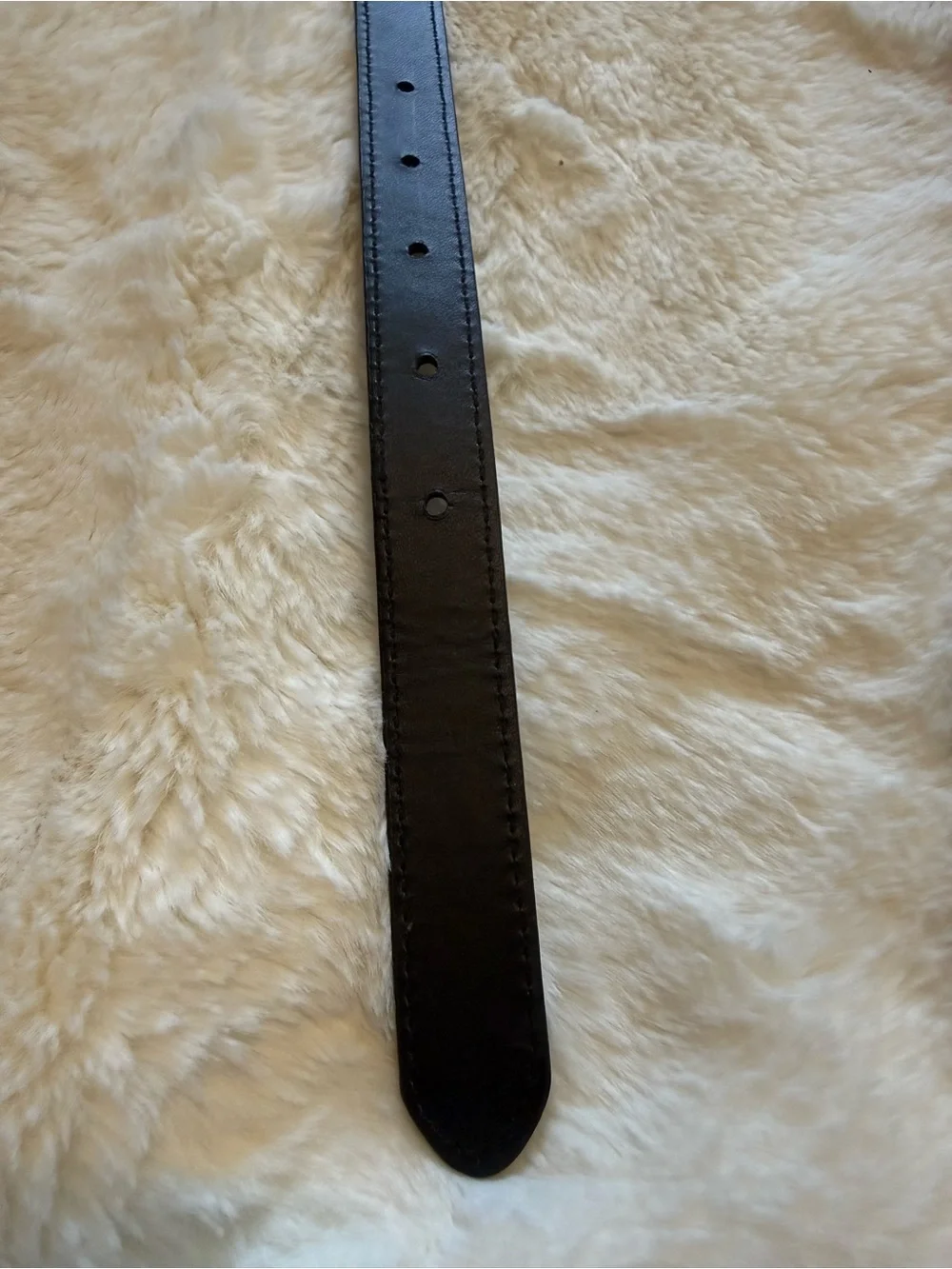 Gold Chain Black Leather Strap Belt - Women's Accessory